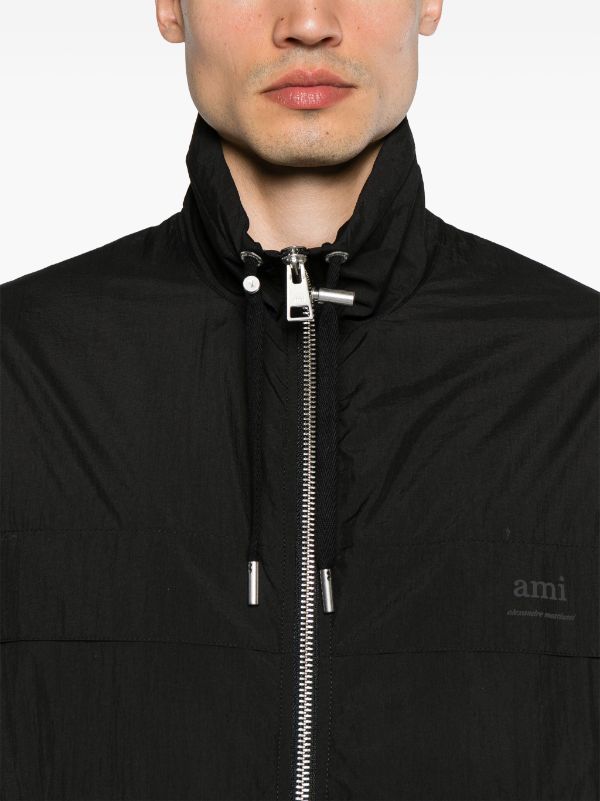 AMI Paris (Windjacke mit Logodruck und Reißverschluss)