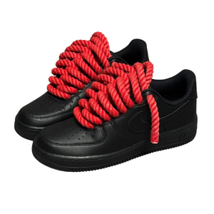 Nike Air Force 1 BLACK (Rope Laces)