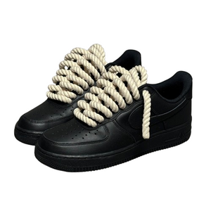 Nike Air Force 1 BLACK (Rope Laces)